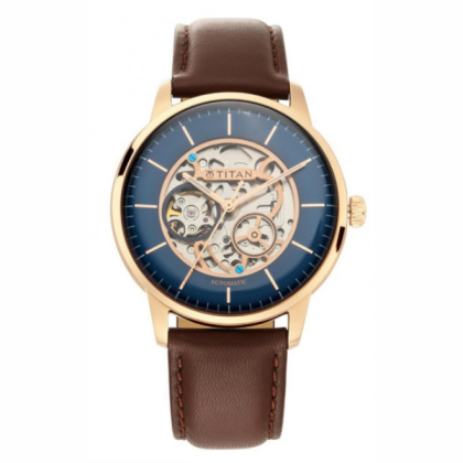 Titan Mechanical 90110WL02 Analog Blue Dial Men's Watch